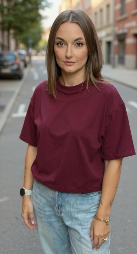 T-shirt Basic Lenoshka Bordo