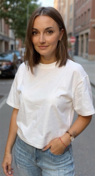 T-shirt Basic Lenoshka Ecru