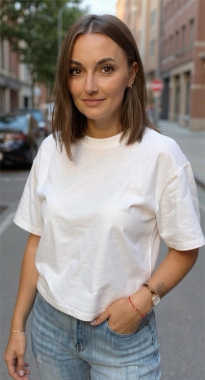 T-shirt Basic Lenoshka Ecru
