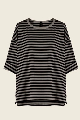 T-shirt w paski Wendykei – gray-czarne paski