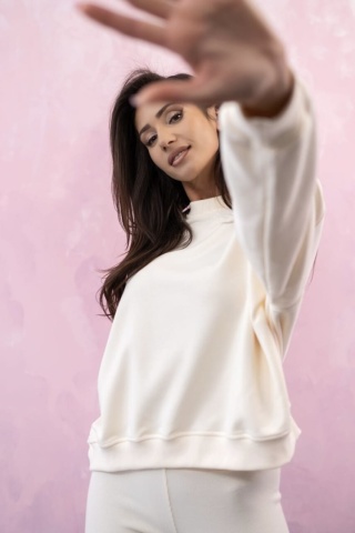 Bluza Basic Lenoshka Krem