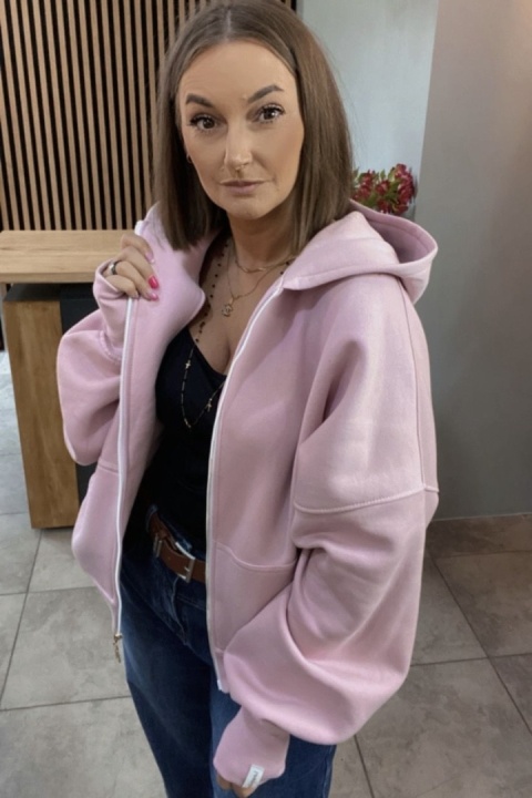 Bluza oversize z kapturem Lux – Lenoshka - Puder Bluza oversize z kapturem Lux – Lenoshka - Puder