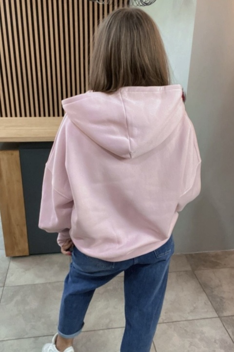 Bluza oversize z kapturem Lux – Lenoshka - Puder Bluza oversize z kapturem Lux – Lenoshka - Puder