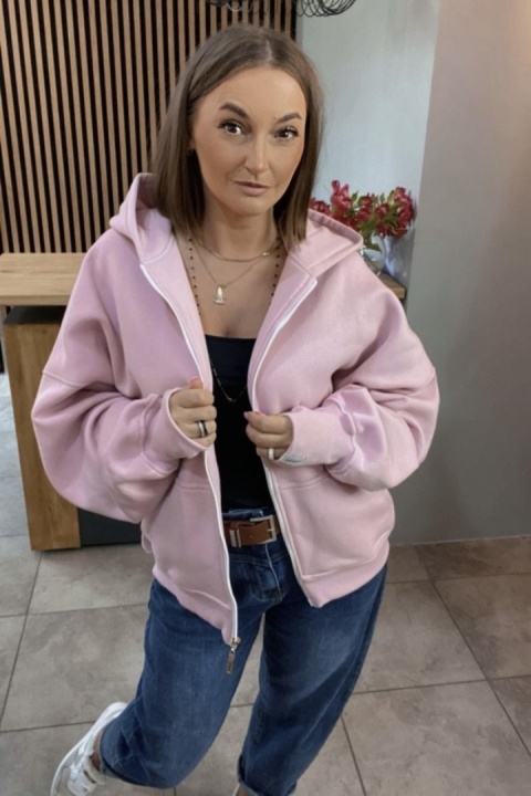 Bluza oversize z kapturem Lux – Lenoshka - Puder Bluza oversize z kapturem Lux – Lenoshka - Puder