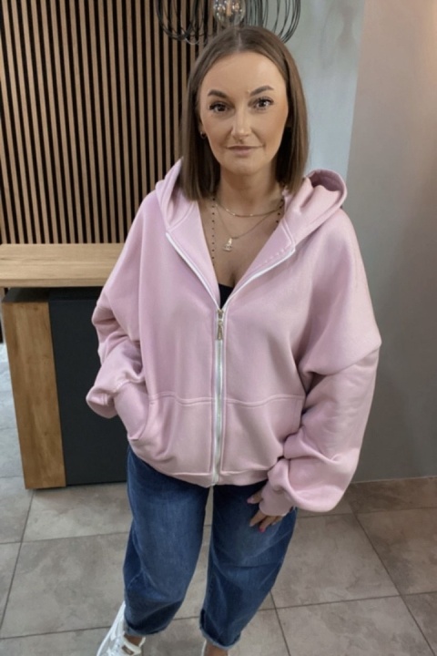 Bluza oversize z kapturem Lux – Lenoshka - Puder Bluza oversize z kapturem Lux – Lenoshka - Puder