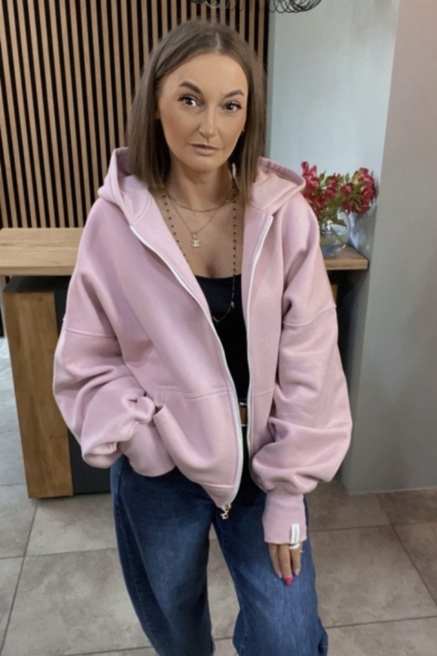Bluza oversize z kapturem Lux – Lenoshka - Puder Bluza oversize z kapturem Lux – Lenoshka - Puder