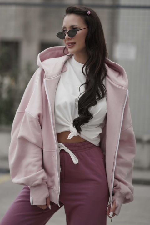 Bluza oversize z kapturem Lux – Lenoshka - Puder Bluza oversize z kapturem Lux – Lenoshka - Puder