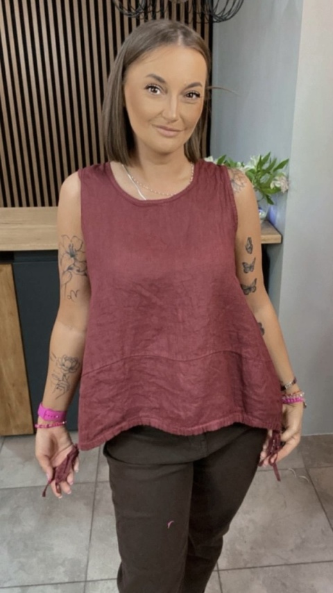 Bluzka Wiya 100% len – Burgund Bluzka Wiya 100% len – Burgund