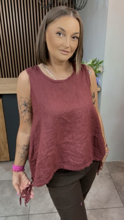 Bluzka Wiya 100% len – Burgund Bluzka Wiya 100% len – Burgund