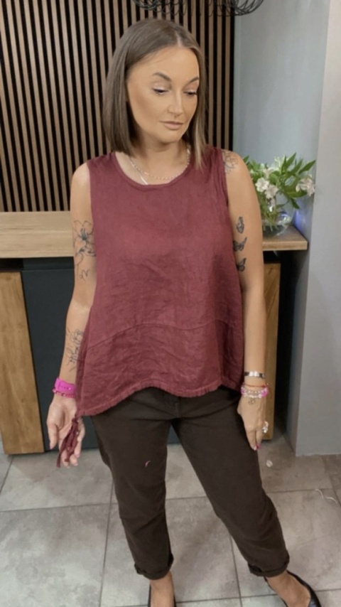 Bluzka Wiya 100% len – Burgund Bluzka Wiya 100% len – Burgund