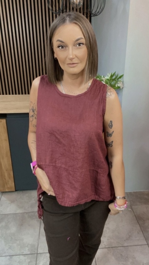 Bluzka Wiya 100% len – Burgund Bluzka Wiya 100% len – Burgund