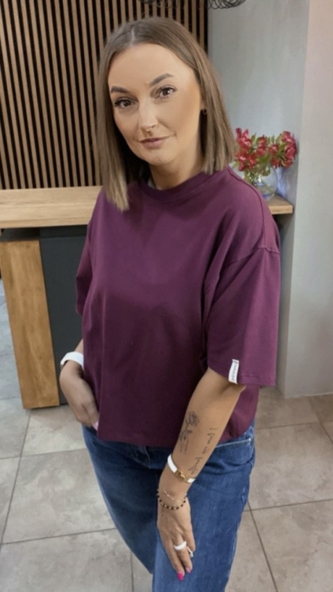 T-shirt Basic Lenoshka Burgund T-shirt Basic Lenoshka Burgund