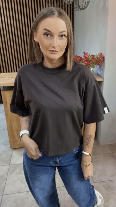 T-shirt Basic Lenoshka Gorzka Czekolada T-shirt Basic Lenoshka Gorzka Czekolada