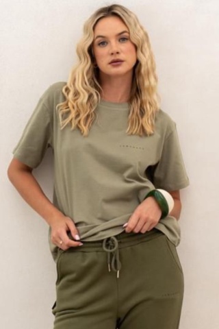 T-shirt basic LEMONADA Oliwka