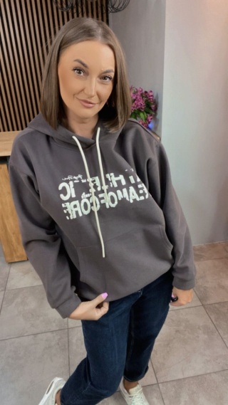 Bluza z kapturem „Athletic” - Czekolada