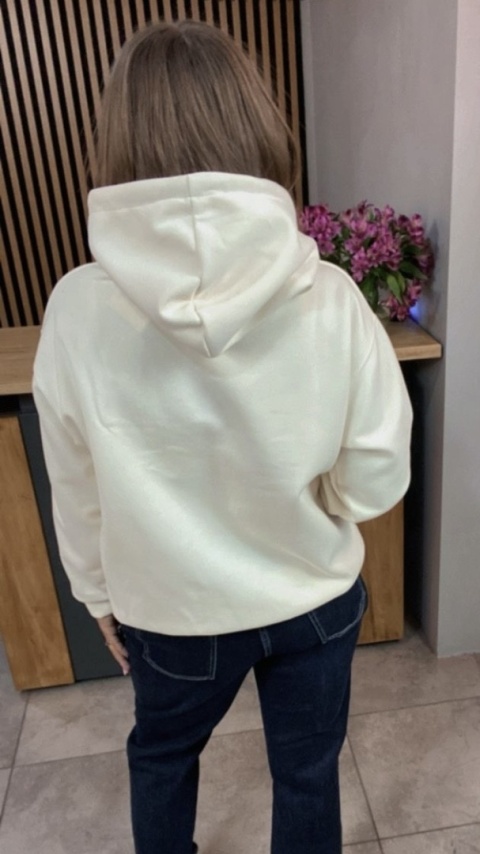 Bluza z kapturem „Athletic” - Śmietanka