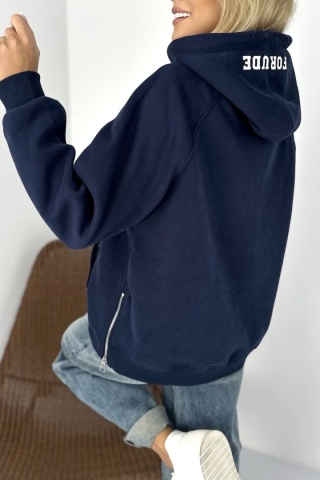 Bluza z kapturem FORTUDE - granat