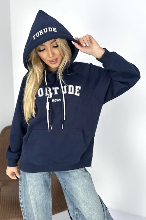 Bluza z kapturem FORTUDE – granat