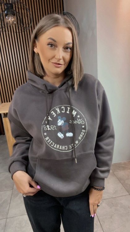 Bluza z kapturem – Mickey Mouse - Czekolada