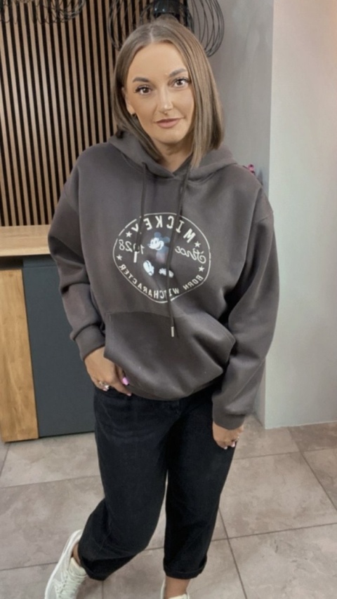 Bluza z kapturem – Mickey Mouse - Czekolada