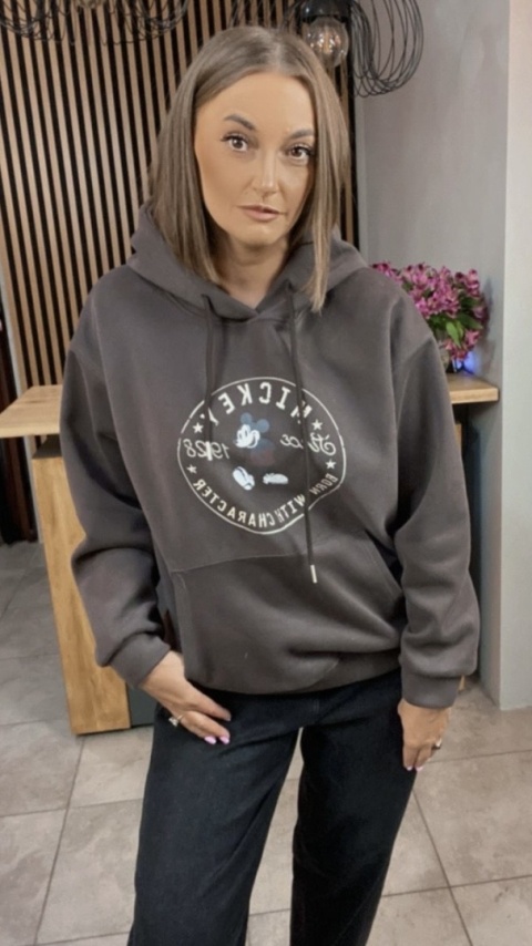 Bluza z kapturem – Mickey Mouse - Czekolada