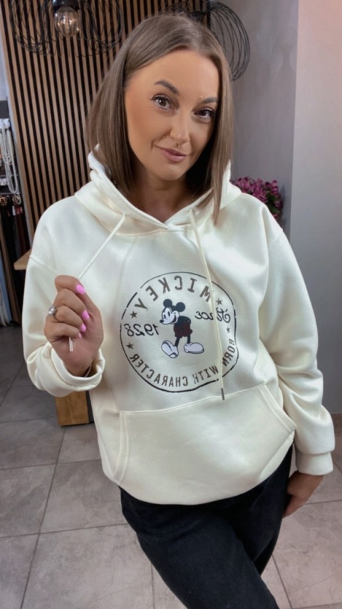 Bluza z kapturem – Mickey Mouse - Śmietanka