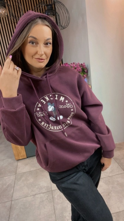 Bluza z kapturem – Mickey Mouse - Bordo