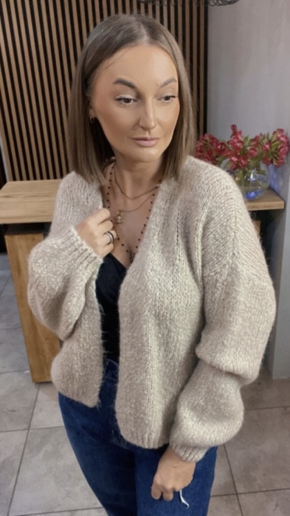 Krótki Kardigan CXL – Beż