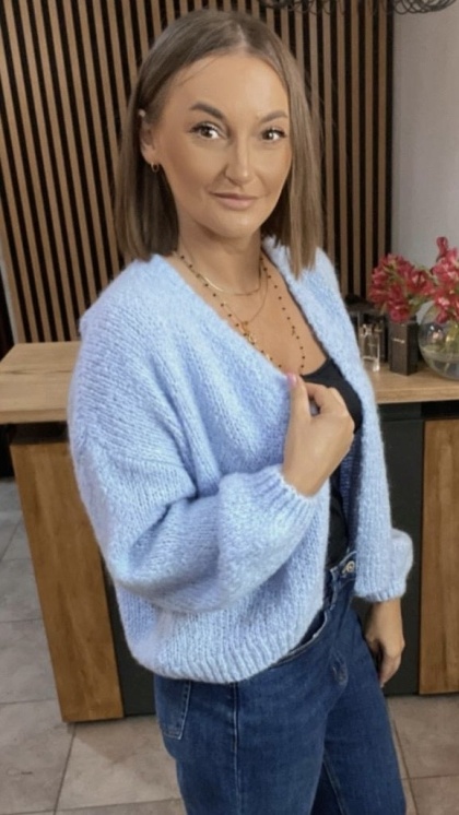 Krótki Kardigan CXL – Blue