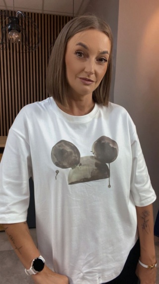 Bluzka Moon Mouse - Biała