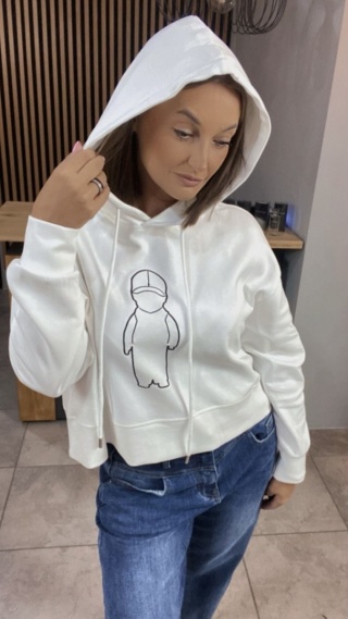 Bluza z kapturem oversize – Line Art
