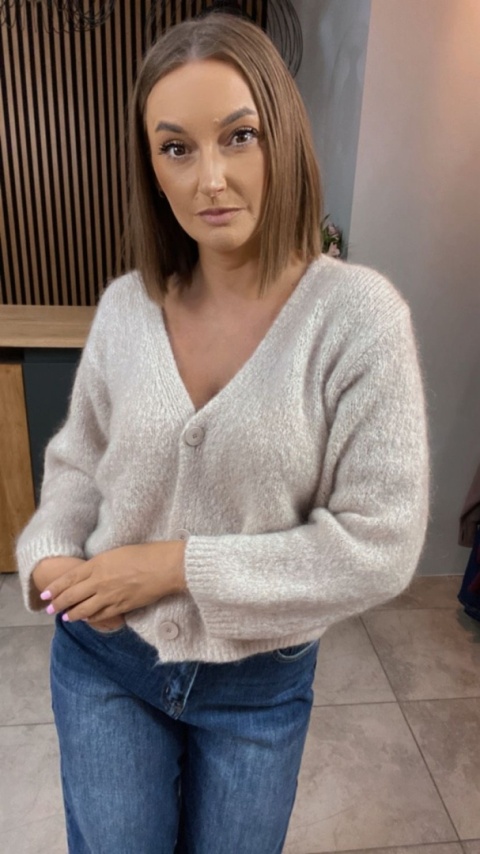 Sweter CXL moherowy - Beż