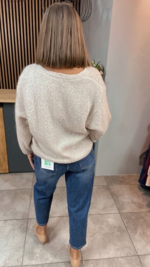 Sweter CXL moherowy - Beż