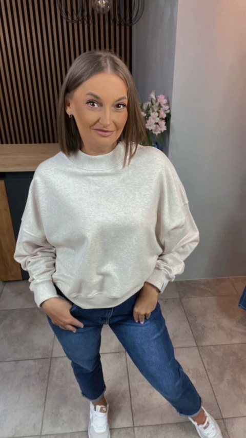 Bluza Milano Lenoshka - Beżowy melanż