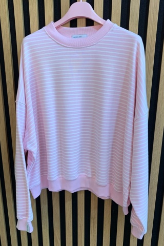 Bluza w paski Lenoshka Pink