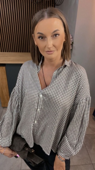 Koszula Wiya w kratę z kryształkami - Moro