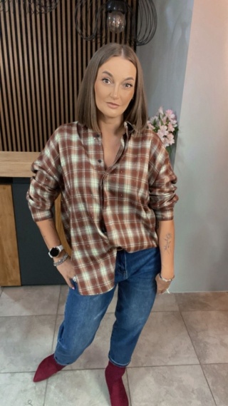 Koszula Wiya z kryształkami - Mattone