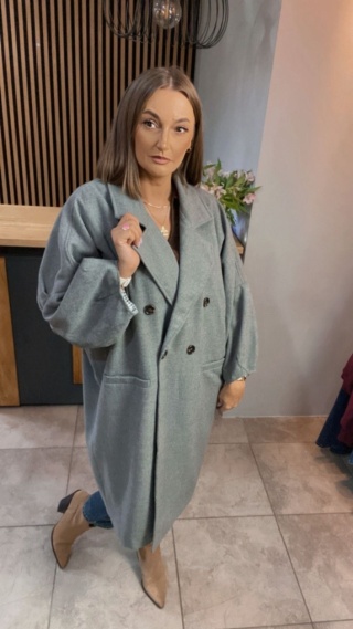 Płaszcz damski oversize Gioya & Co. – Szary