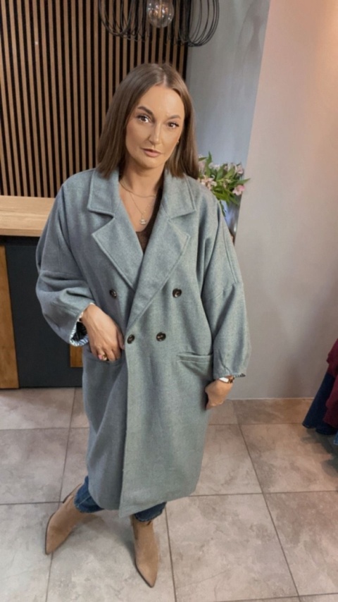 Płaszcz damski oversize Gioya & Co. – Szary