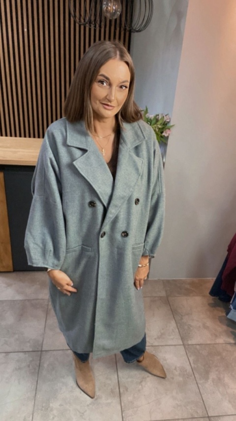 Płaszcz damski oversize Gioya & Co. – Szary