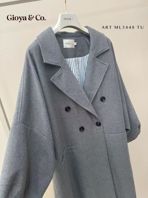 Płaszcz damski oversize Gioya & Co. – Szary