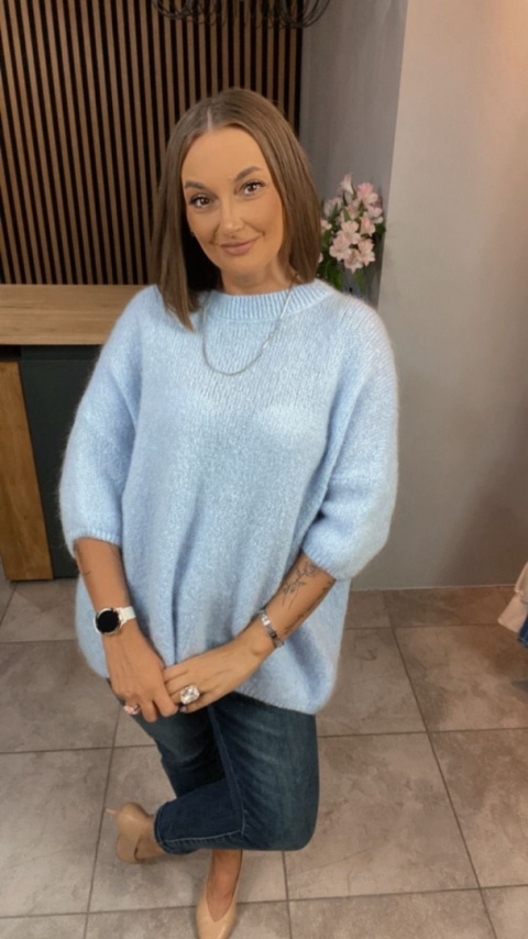 Sweter CXL – miękki i stylowy - Błękit