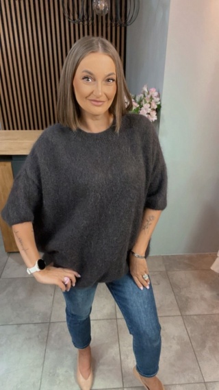 Sweter CXL - miękki i stylowy - Czekolada