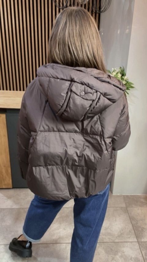 Damska Kurtka Puchowa Premium „Mocha Comfort” – Naturalny Puch