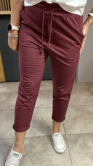 Spodnie dresowe z patką Wiya - Bordo