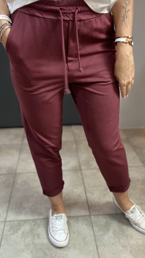Spodnie dresowe z patką Wiya - Bordo