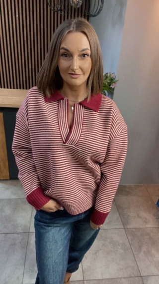 Sweter Gioya & Co. - Czerwony
