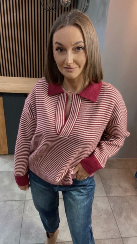 Sweter Gioya & Co. - Czerwony