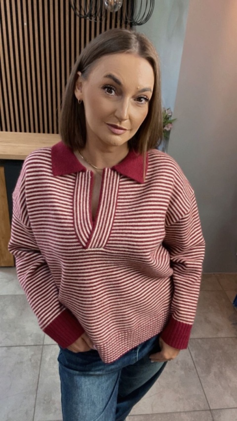 Sweter Gioya & Co. - Czerwony