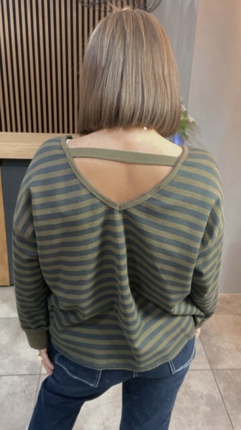 Bluzka Wiya w paski – Agave Green